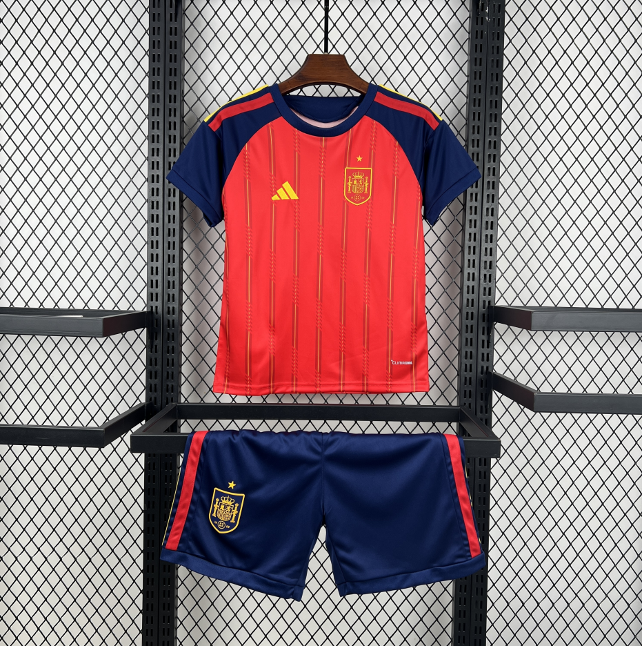 2026 World Cup KIDS Spain Home Football Shirt 1:1  China Quality