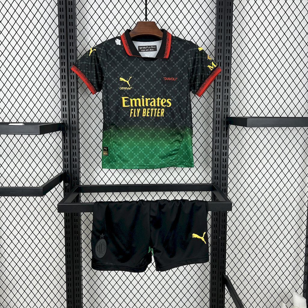 2025-2026 AC Milan Club Kids Co-Branded Black Edition  jersey Fan edition 1:1 China Quality