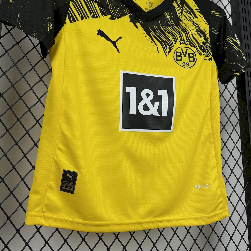 2025-2026 Borussia Dortmund Club Home Kids Football Jersey Fan edition 1:1  China Quality