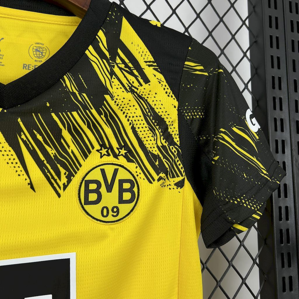 2025-2026 Borussia Dortmund Club Home Kids Football Jersey Fan edition 1:1  China Quality