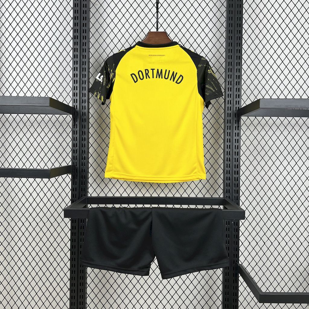 2025-2026 Borussia Dortmund Club Home Kids Football Jersey Fan edition 1:1  China Quality