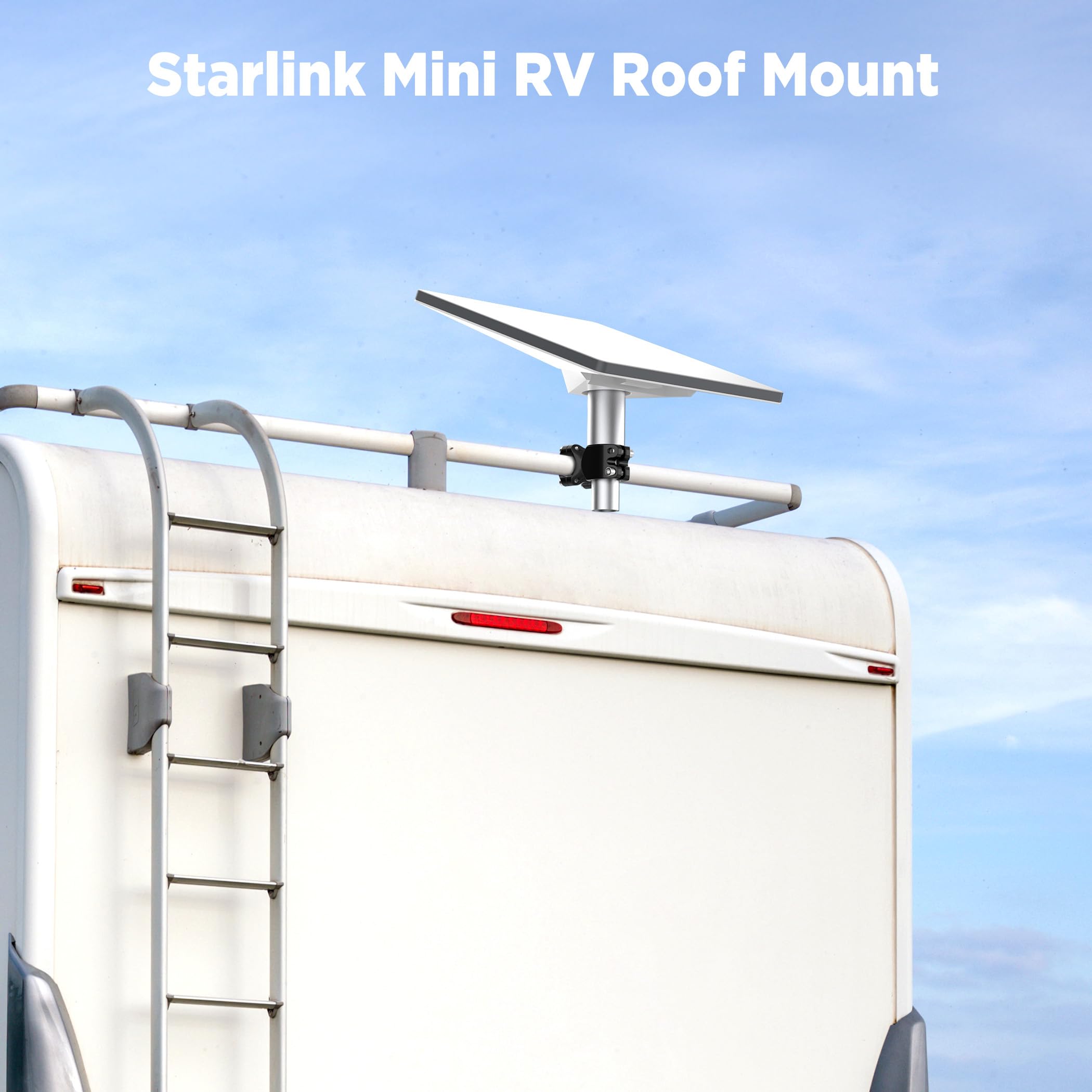 For Starlink Mini Mount for RV/ Pole/ Yacht/ Camper, Starlink RV Ladder Mount Pole Range 0.8-1.18 inch , Starlink Mounting Kit - tejoy