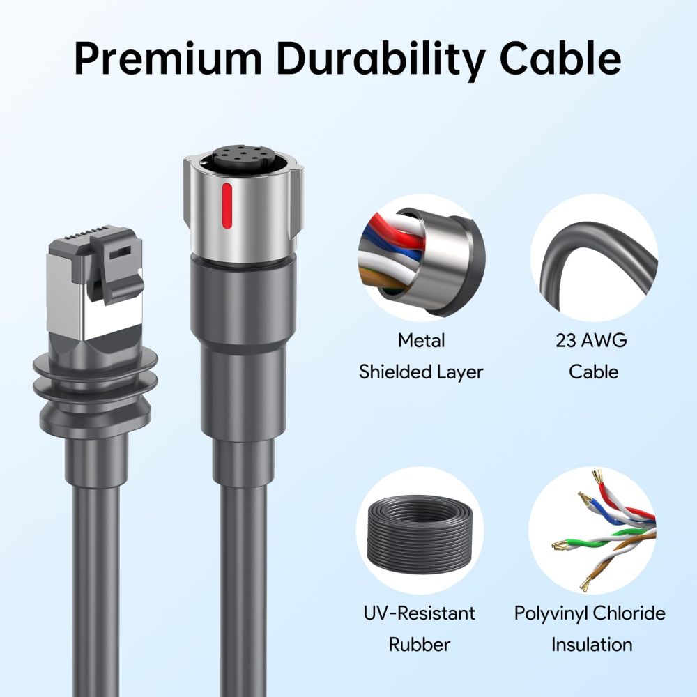 Starlink Performance Gen3 Waterproof Extension Cable – High-Speed Cat6 Network Cable for Starlink Gen3 Rectangular Satellite, Plug-and-Play, Weatherproof & Durable for Indoor/Outdoor Use (10M/33FT)