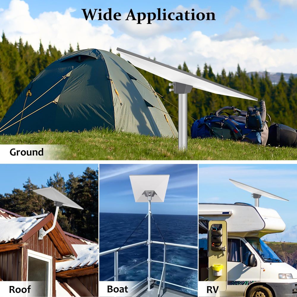 Pipe Adapter Mount for Starlink Gen 3, Compatible with 1.25-2.5'' Pipe, Starlink V3 Dish Heavy Duty Roof Pole Mounting Kit Connectors, Thickened Pole Mount Adapter Kit Accessories, Easy Installation