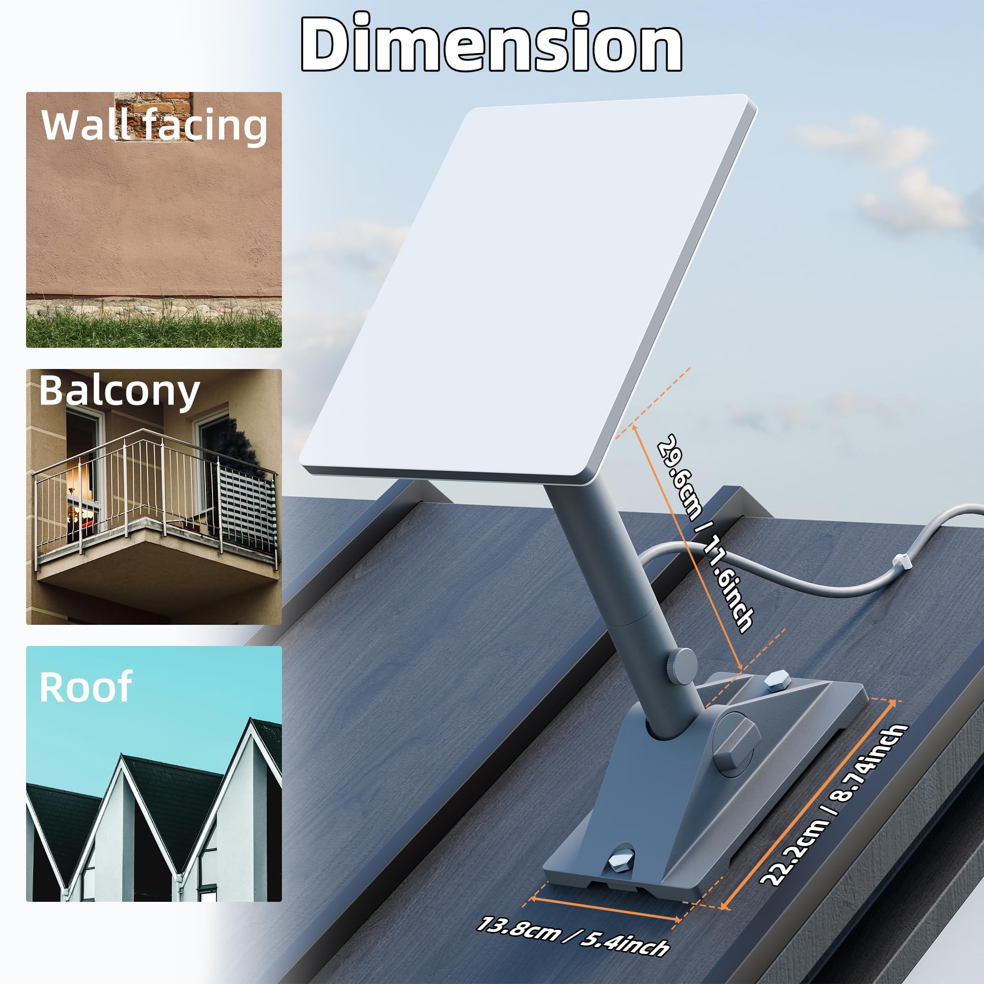 For Starlink Mini Roof Mount Adjustable Starink Mini Home Mount Heavy Duty Pole Mounting with Adjustable Tilt 90 for Better Signal - tejoy