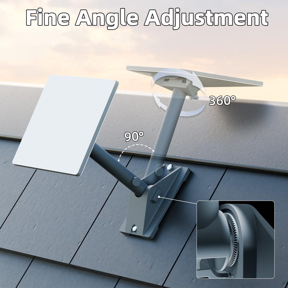 Starlink Mini Roof Mount Adjustable Starink Mini Home Mount Heavy Duty Pole Mounting with Adjustable Tilt 90 for Better Signal