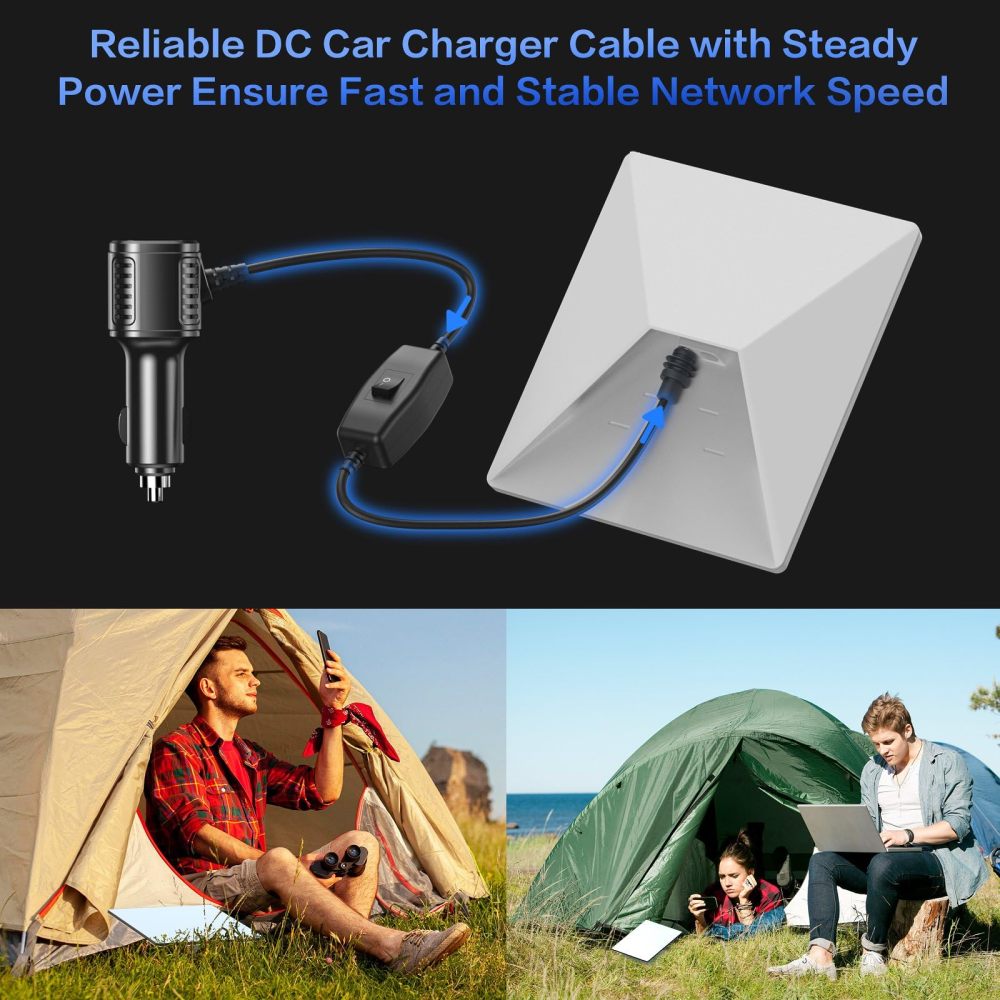 Starlink Mini Cable, 3 in 1 Starlink Mini Car Charger DC Power Cable+ Cigarette Lighter Adapter 12V-48V with Digital Display USB C PD & USB A Ports for Trucks Cars 10FT