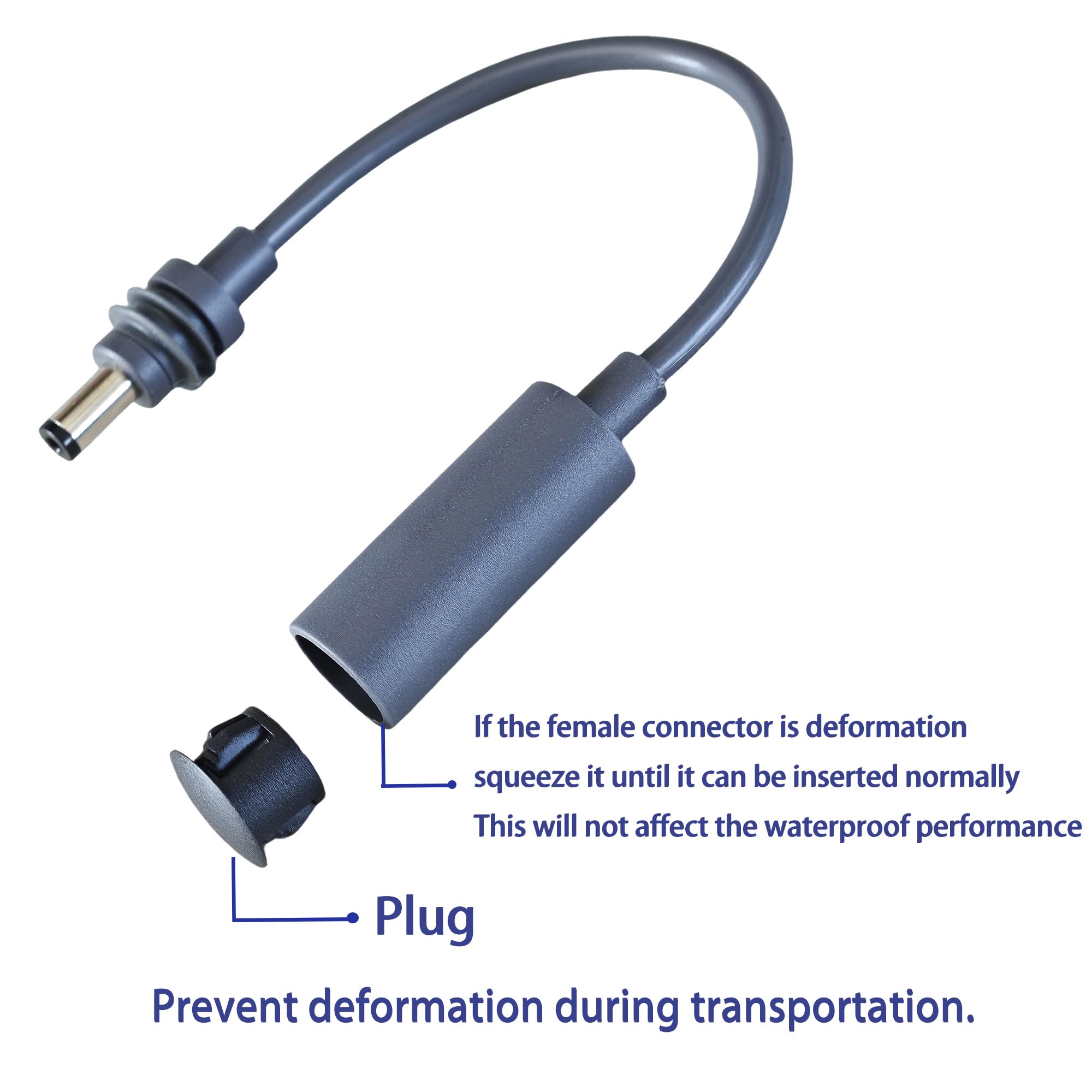 For Starlink Mini Extension Cable 23.5CM, Waterproof DC Male to DC Female Extender Cord, Power Converter Adapter, Compatible with Starlink Mini Pipe Adapter & Original Power Cable - tejoy