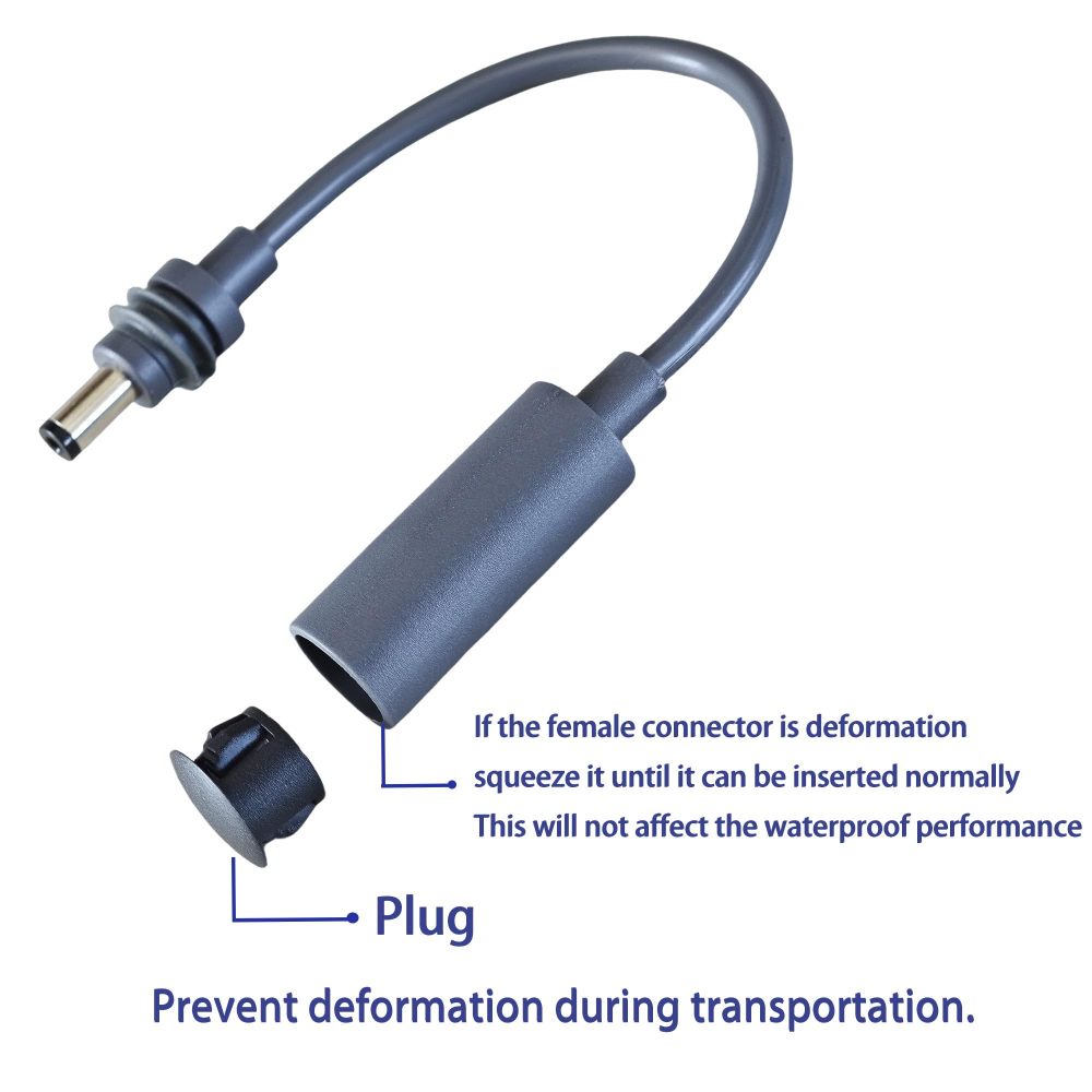 Starlink Mini Extension Cable 23.5CM, Waterproof DC Male to DC Female Extender Cord, Power Converter Adapter, Compatible with Starlink Mini Pipe Adapter & Original Power Cable