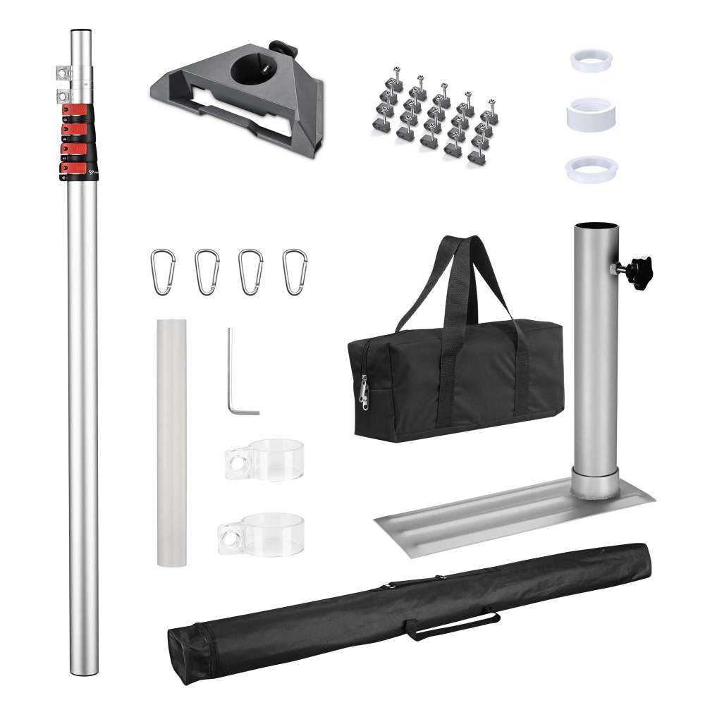 Aluminum Telescopic Antenna Pole for Starlink Mini with Tire Mount