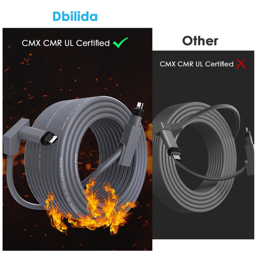 Starlink Cable Gen 2 30FT 75FT 100FT 150FT, CMX CMR Rated 24AWG Starlink Replacement Cable 1200Mbps, Starlink Extension Ethernet Cable