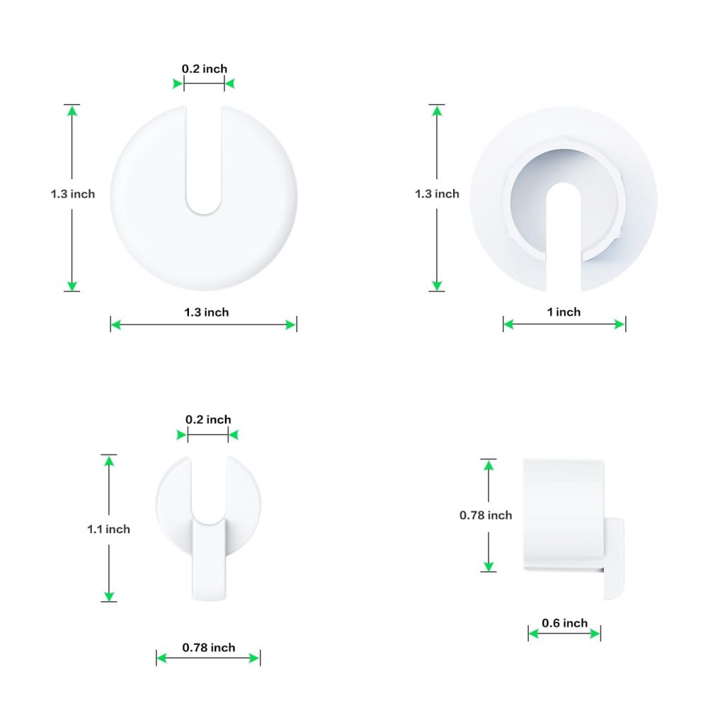 Cable Routing Kit for Starlink, Cable Mounting Kit, Starlink Accessories, Wall Grommets for Cables, Cable Wall Pass Through for 1 Inch Wall Hole and Furniture Wire Hole