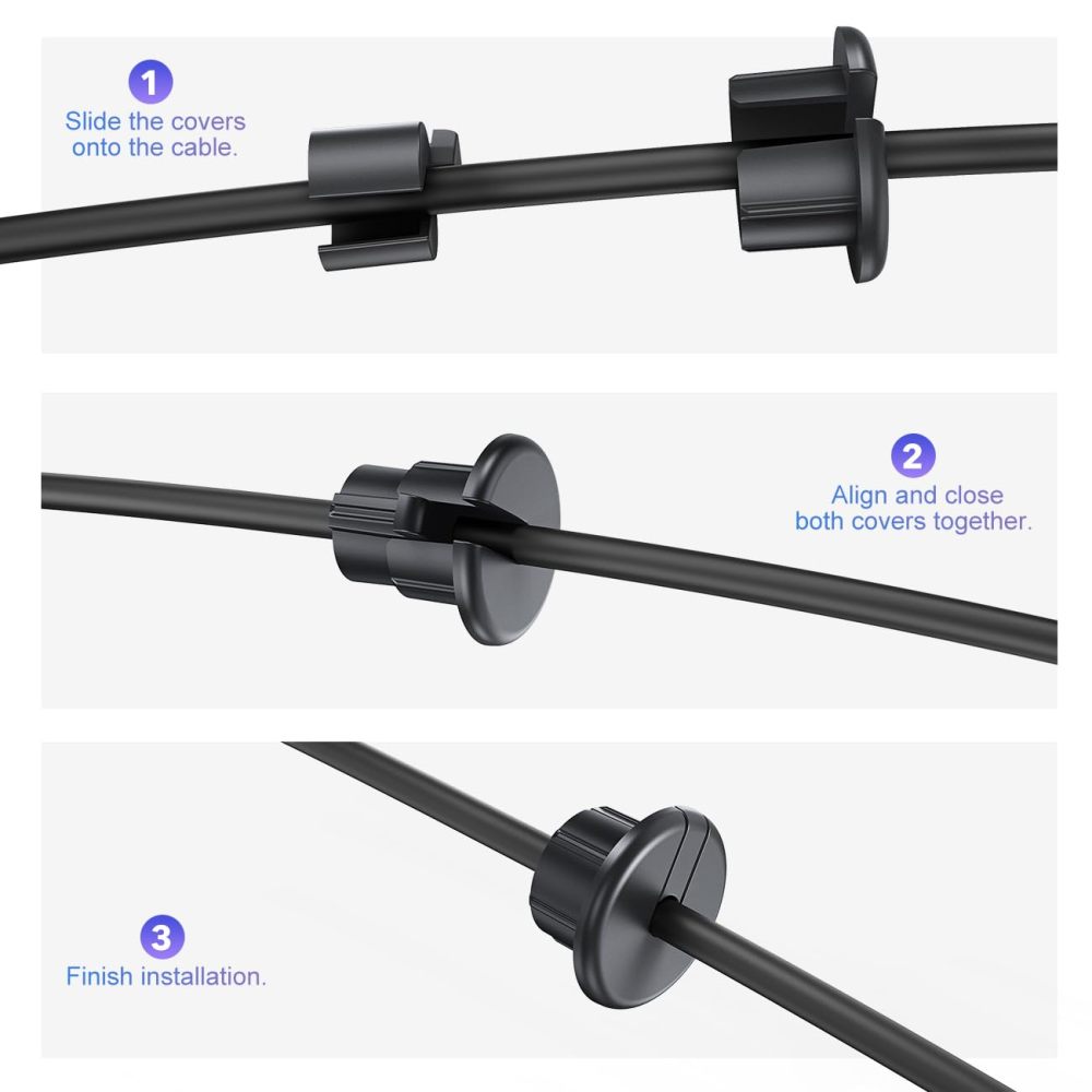 Cable Routing Kit for Starlink, Cable Mounting Kit, Starlink Accessories, Wall Grommets for Cables, Cable Wall Pass Through for 1 Inch Wall Hole and Furniture Wire Hole