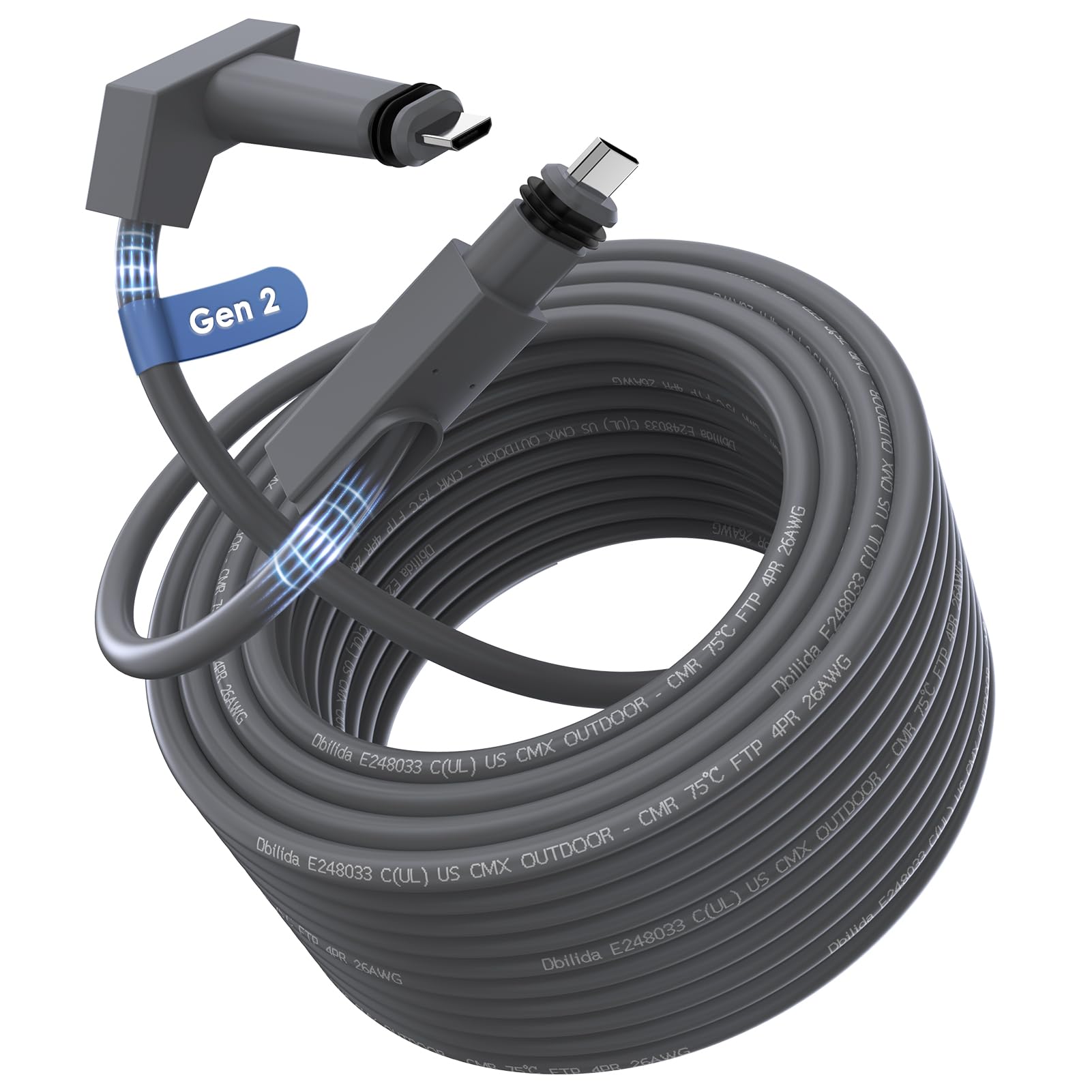 For Starlink Cable Gen 2 30FT 75FT 100FT 150FT, CMX CMR Rated 24AWG Starlink Replacement Cable 1200Mbps, Starlink Extension Ethernet Cable - tejoy