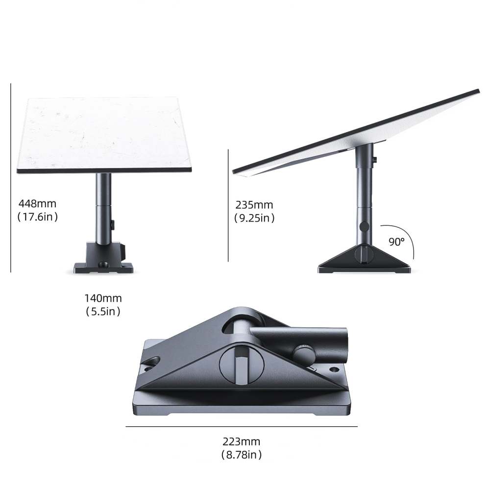 Starlink Gen 3 Mount, Starlink Pivot Mount with Pipe Adapter and Mast, Swiveling Mechanism Design, Standard Gen 3 Mount for Slanted, shingled Roofs, Easy to Install and Adjust.