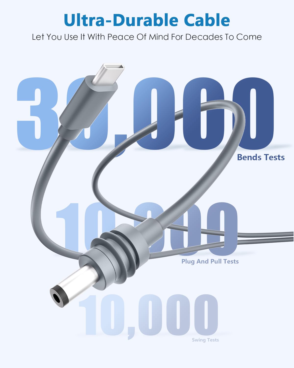 For Starlink Mini USB C to DC Power Cable 16.4 FT/5 M Starlink Mini Cable 100W USB Type-C Input to DC Barrel Jack Charging Cord Waterproof Work with 100W+ PD Source 18AWG - tejoy