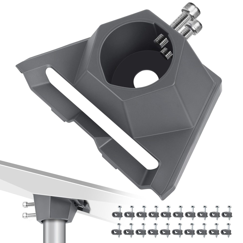 Pipe Adapter Mount for Starlink Gen 3, Compatible with 1.25-2.5'' Pipe, Starlink V3 Dish Heavy Duty Roof Pole Mounting Kit Connectors, Thickened Pole Mount Adapter Kit Accessories, Easy Installation