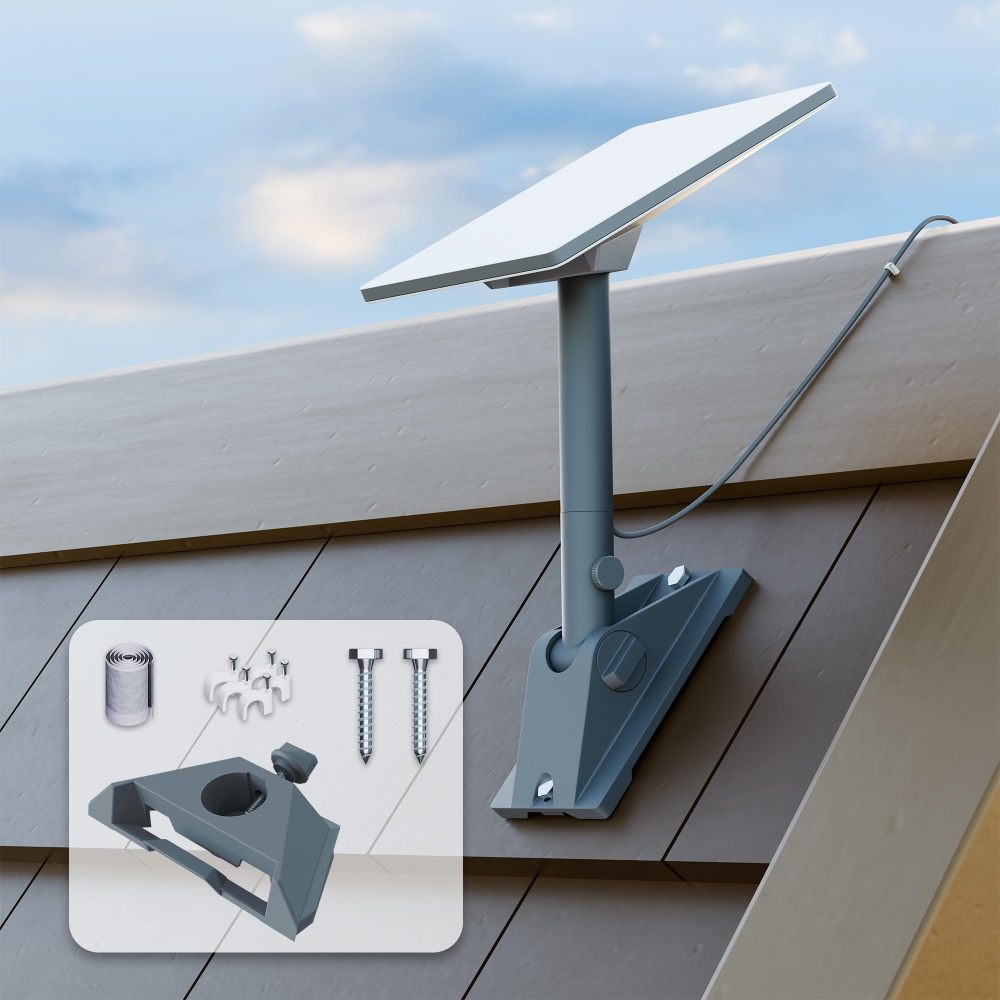Starlink Mini Roof Mount Adjustable Starink Mini Home Mount Heavy Duty Pole Mounting with Adjustable Tilt 90 for Better Signal
