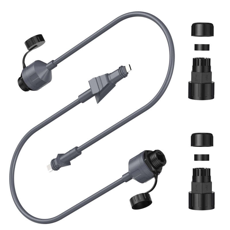 Starlink Flat High Performance Extension to RJ45 Cable, Ethernet Adapter for Starlink Flat High Performance 22AWG, Waterproof SPX RJ45 Coupler with End Caps (2 Pack)