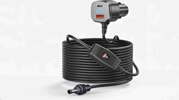 Starlink Mini Cable, 3 in 1 Starlink Mini Car Charger DC Power Cable+ Cigarette Lighter Adapter 12V-48V with Digital Display USB C PD & USB A Ports for Trucks Cars 10FT