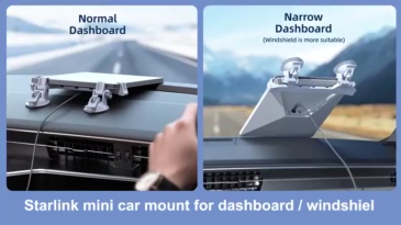Starlink Mini Car Mount for Dashboard, Starlink Mini Suction Cup Mount for Dashboard & Windshield, Secure Mounting Kit for Most Vehicles and Ensures Stable Driving and Satellite Signal