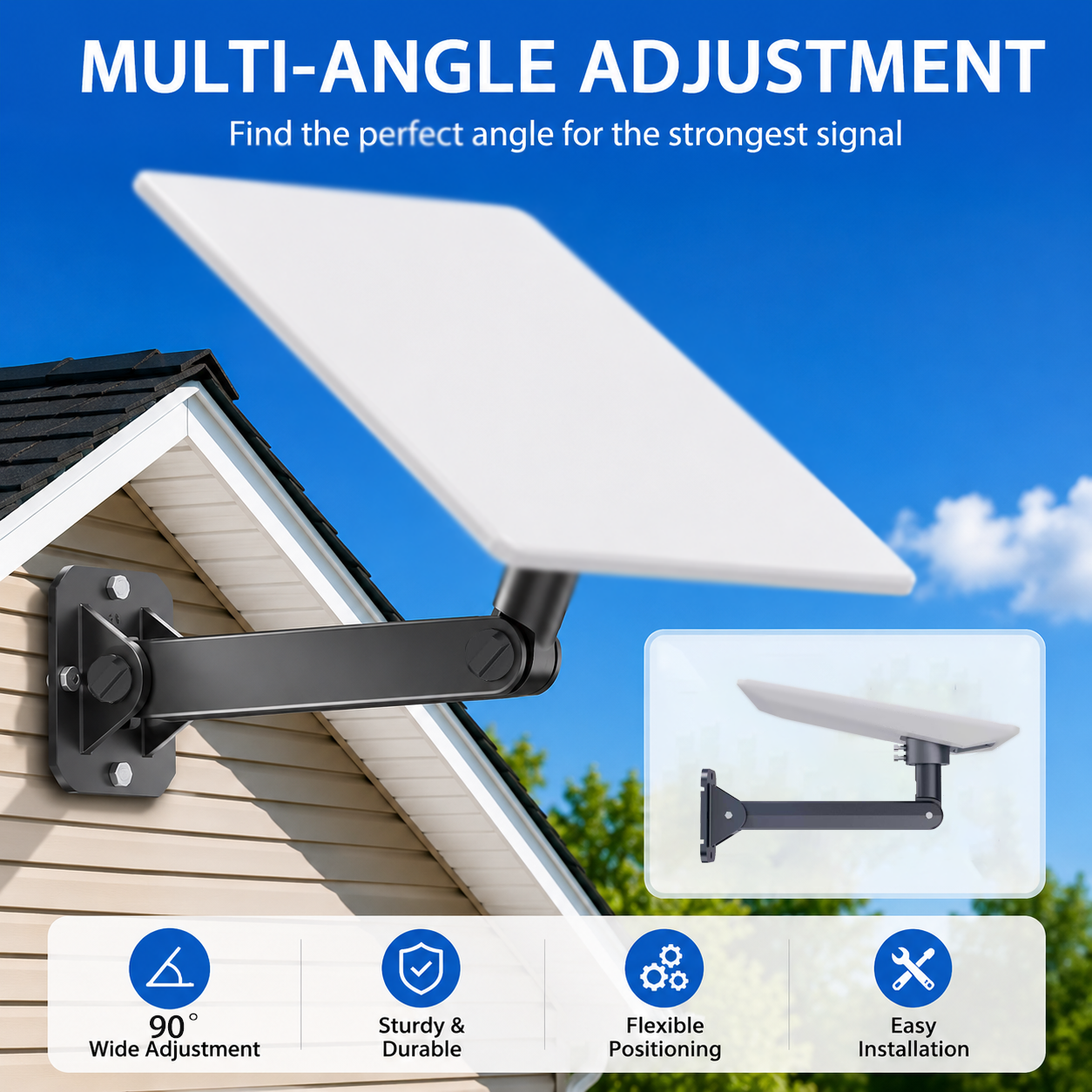 Starlink V5 Dual-Rotating Bracket, 360° Horizontal Rotation Multi-Angle Adjustable Mount