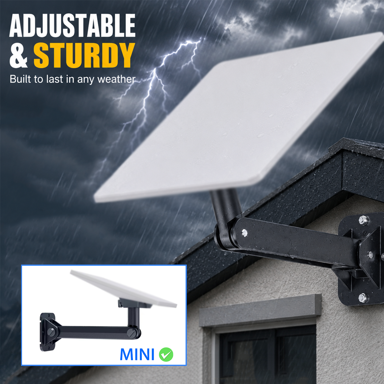 Starlink MINI Dual-Rotating Bracket, 360° Horizontal Rotation Multi-Angle Adjustable Mount
