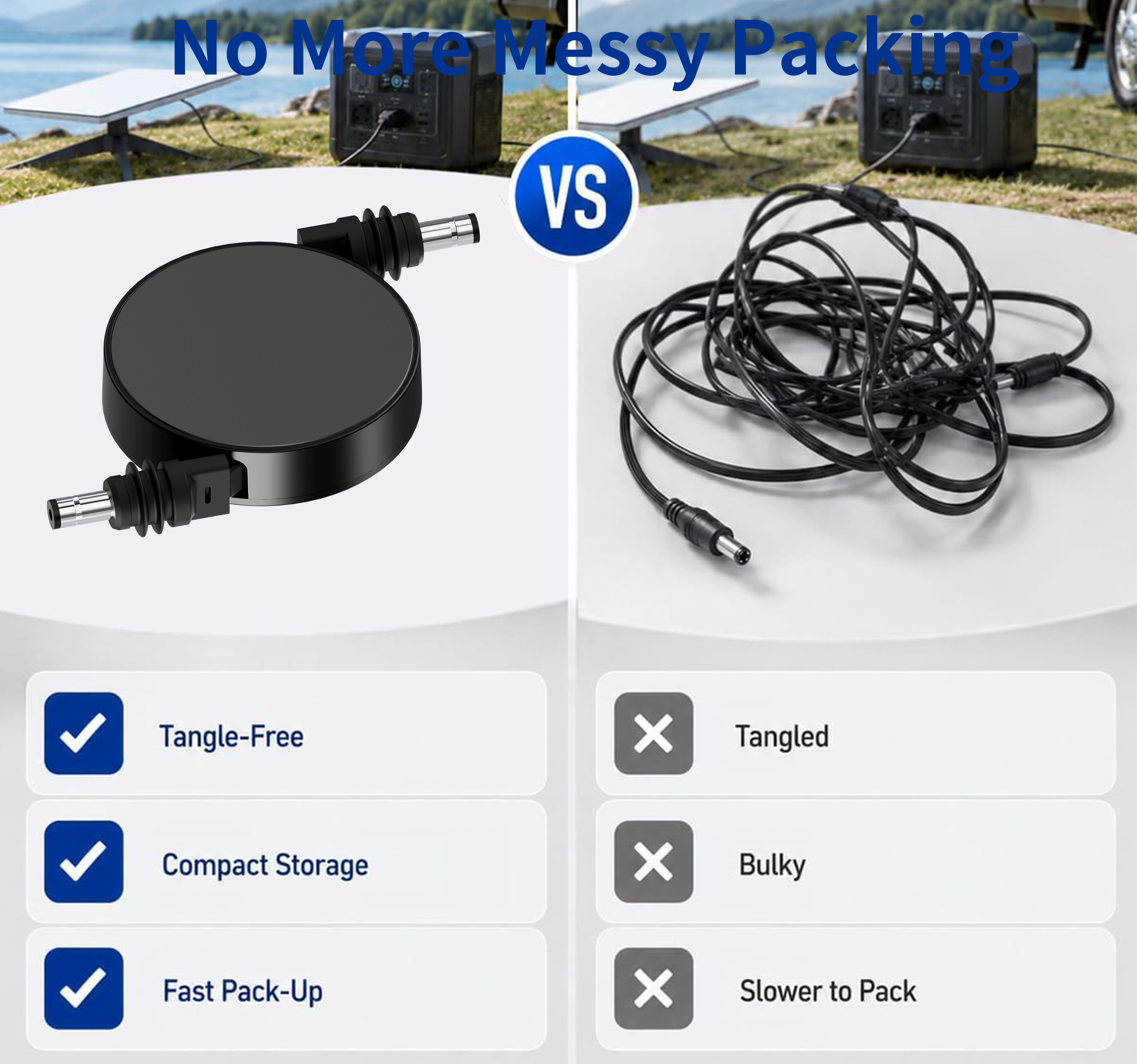Starlink Mini DC5521 retractable DC-DC power extension cable is suitable for Starlink Mini terminals and routers, and is compact for storage.