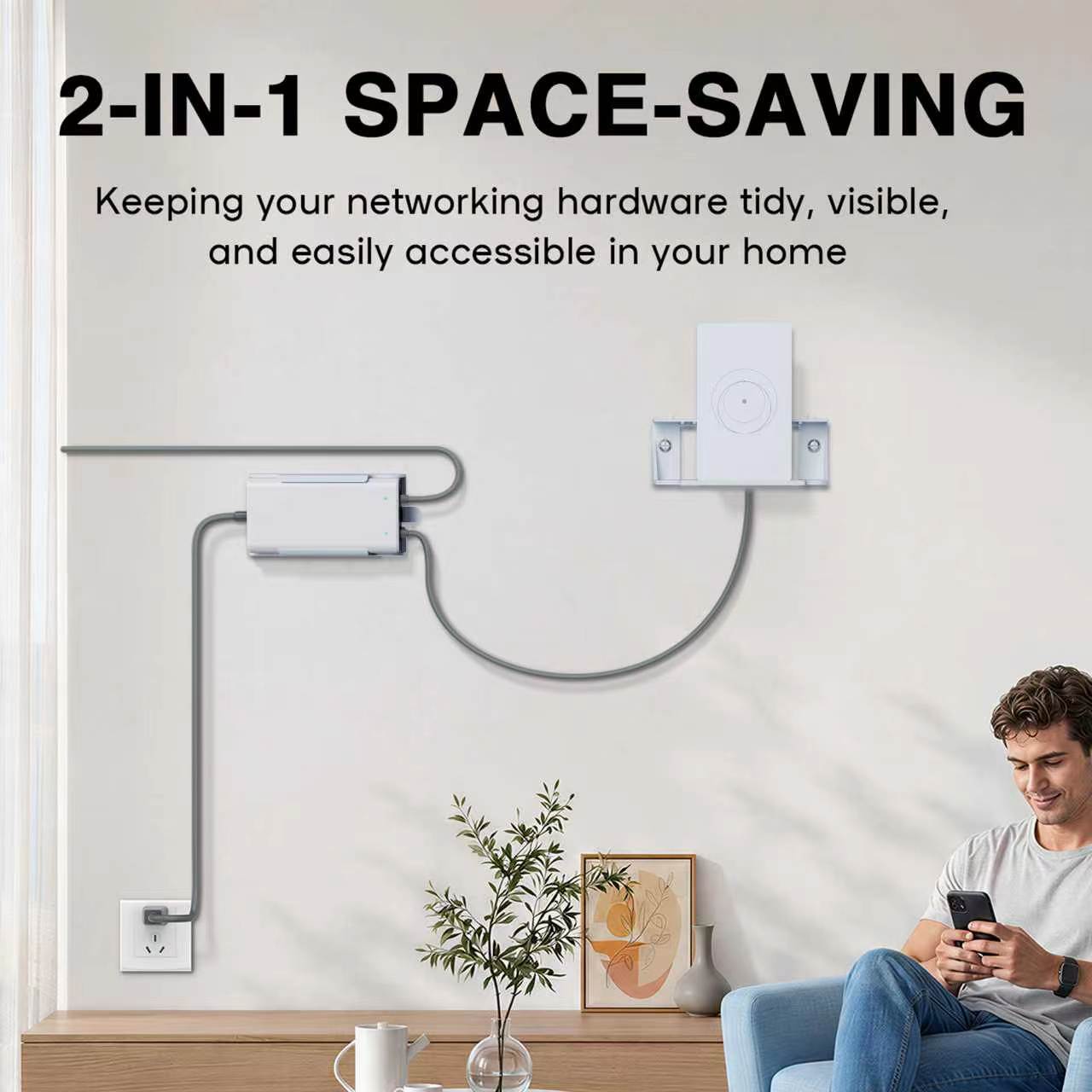 XL-V5 Router 2-in-1 Wall Mount Bracket: The Ultimate Space-Saving Solution for Starlink V5 (UTR-251)