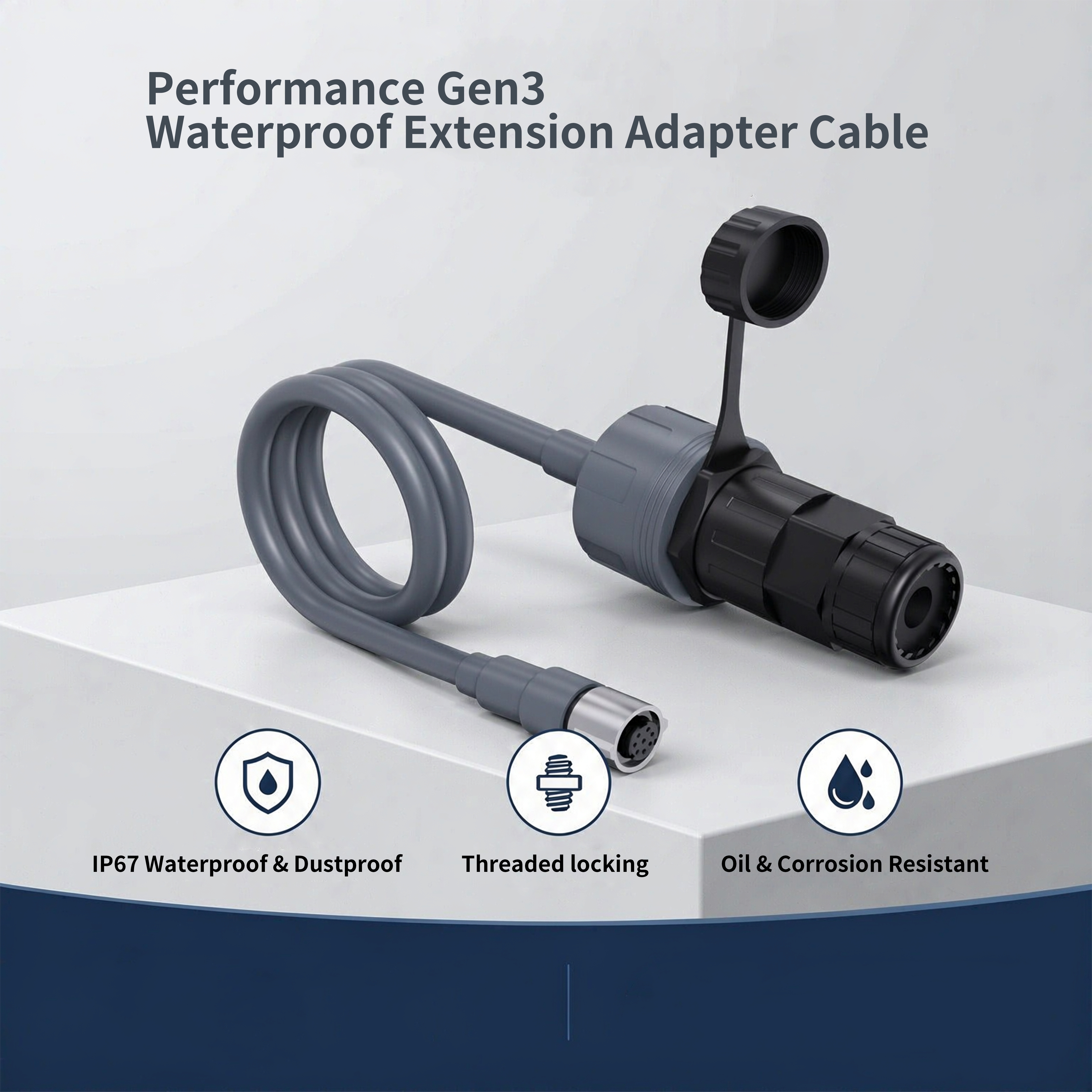 For Starlink Performance Gen 3 Ethernet Adapter, For Starlink Performance Gen 3 Cable Extension to RJ45 Coupler Waterproof Compatible with Starlink Performance Gen 3 Dish (1 Pack) 23AWG