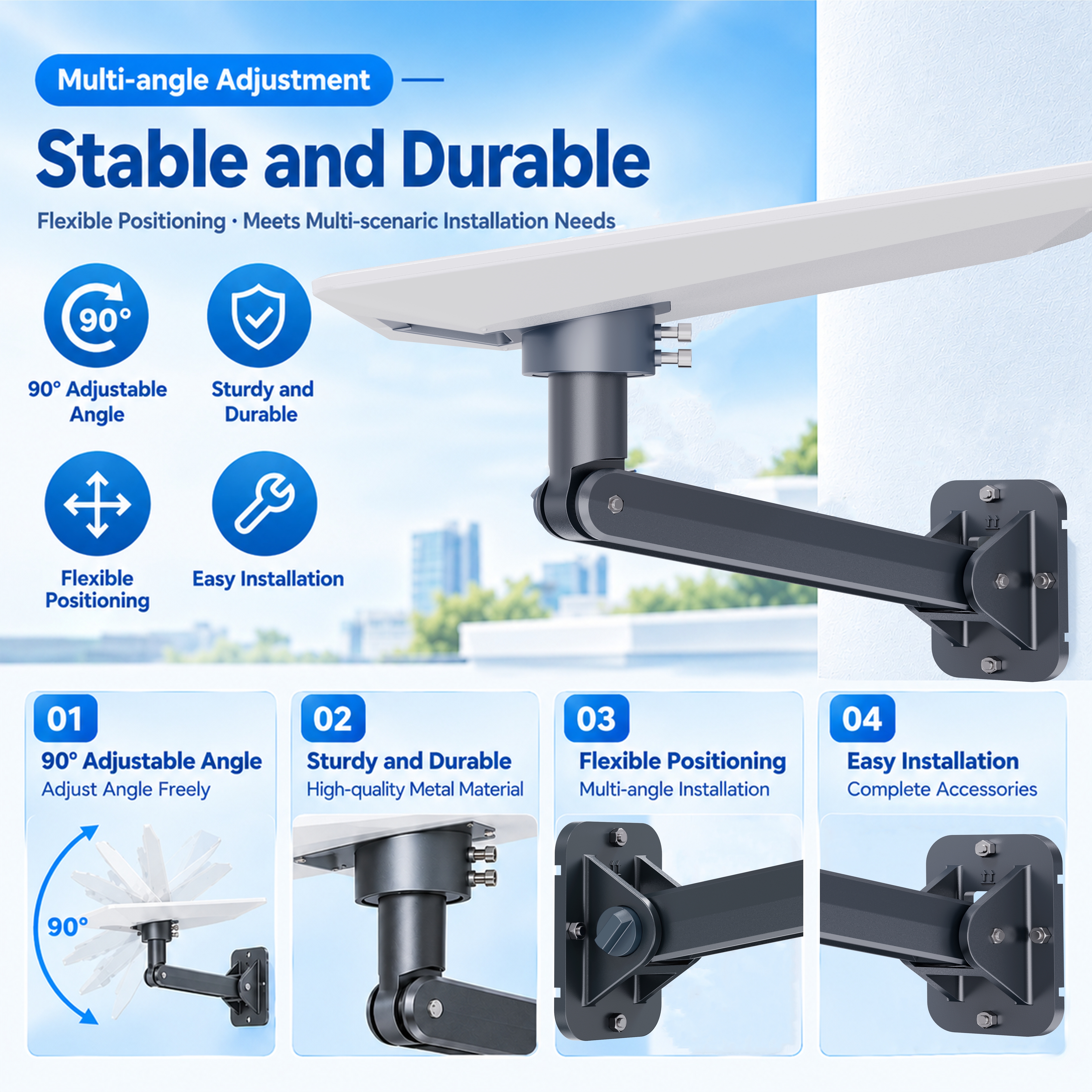 Starlink V5 Dual-Rotating Bracket, 360° Horizontal Rotation Multi-Angle Adjustable Mount