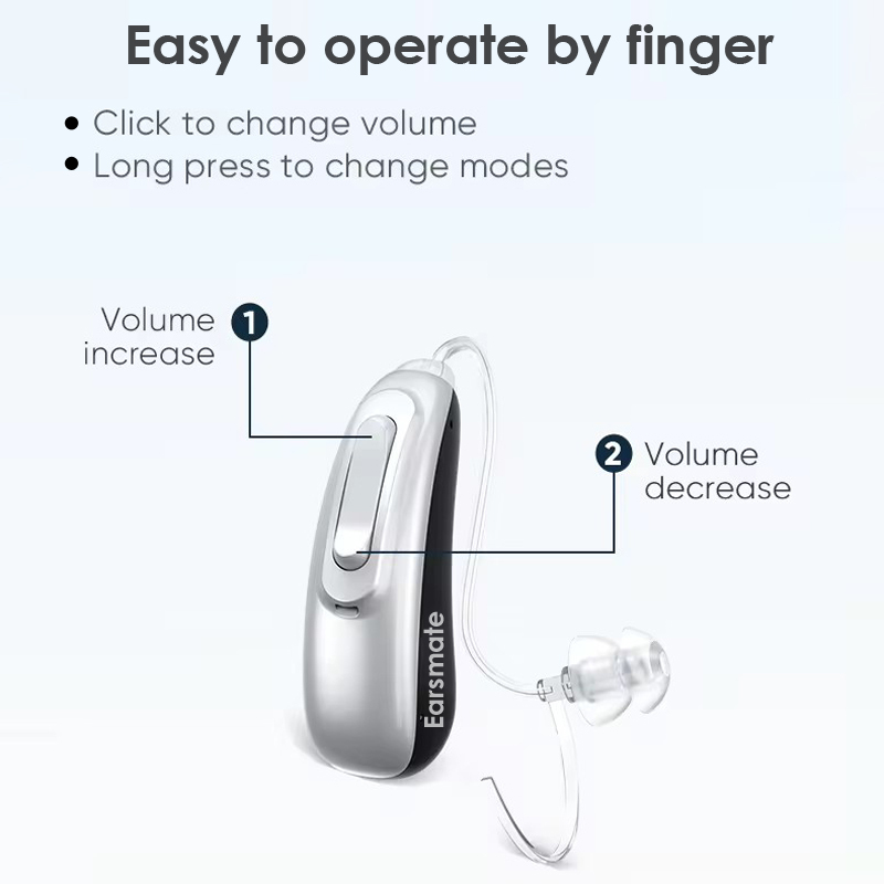 Earsmate G22 Hearing Aids Bluetooth Phone App Controlled For Seniors Adults Hearing Loss Noise Reduction Frequency Customized Rechargeable Digital Sound Amplifier