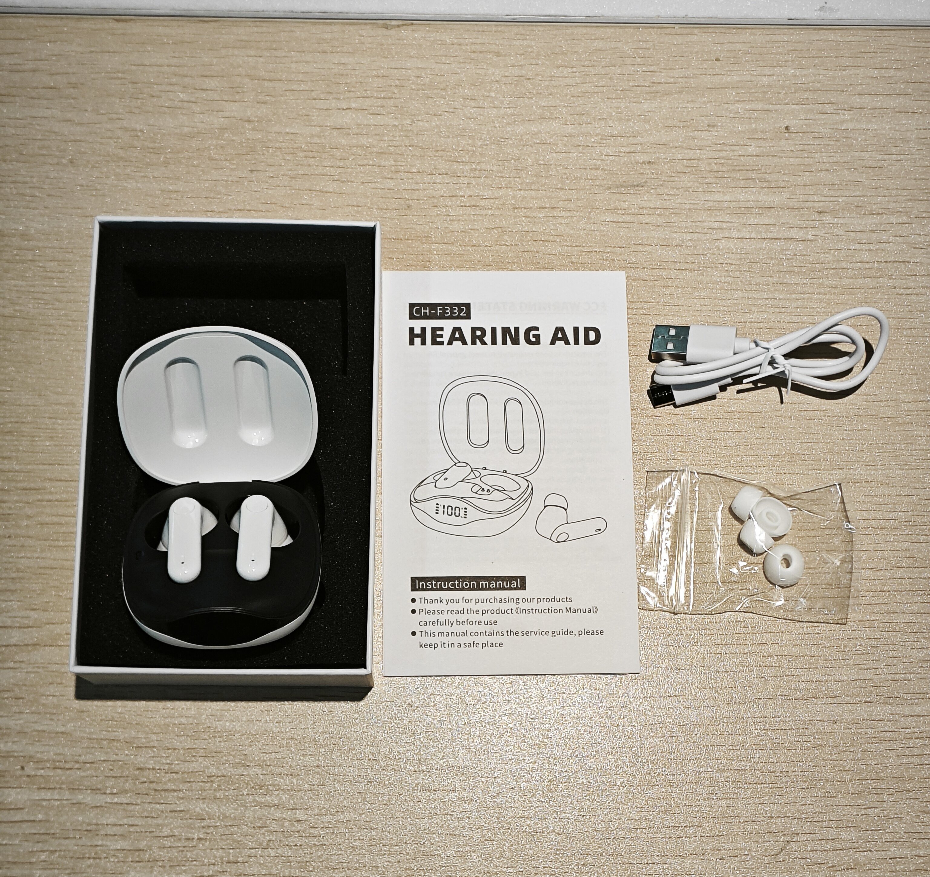 Bluetooth Airpod Rechargeable Digital Hearing Aids For Seniors Elderly Adults Hearing Loss Ear Deaf Sound Amplifier With Phone App Self-fitting and Testing Report