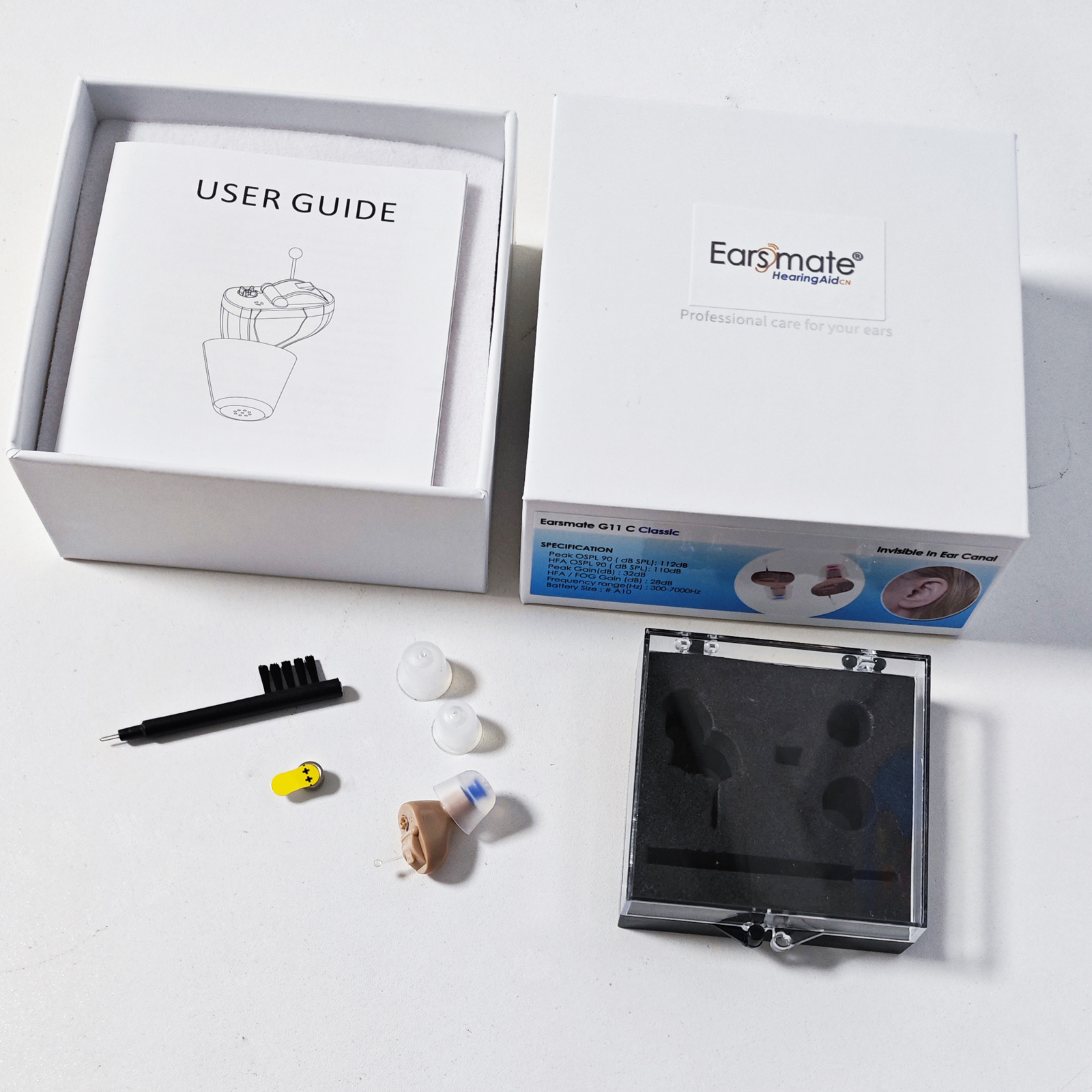 Earsmate Invisible Hearing Aids For Seniors Hearing Loss Small In Ear Deaf Sound Amplifier Volume Adjustable