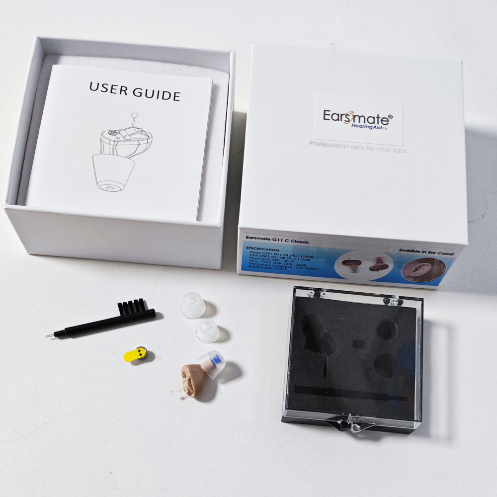 Earsmate Invisible Hearing Aids For Seniors Hearing Loss Small In Ear Deaf Sound Amplifier Volume Adjustable