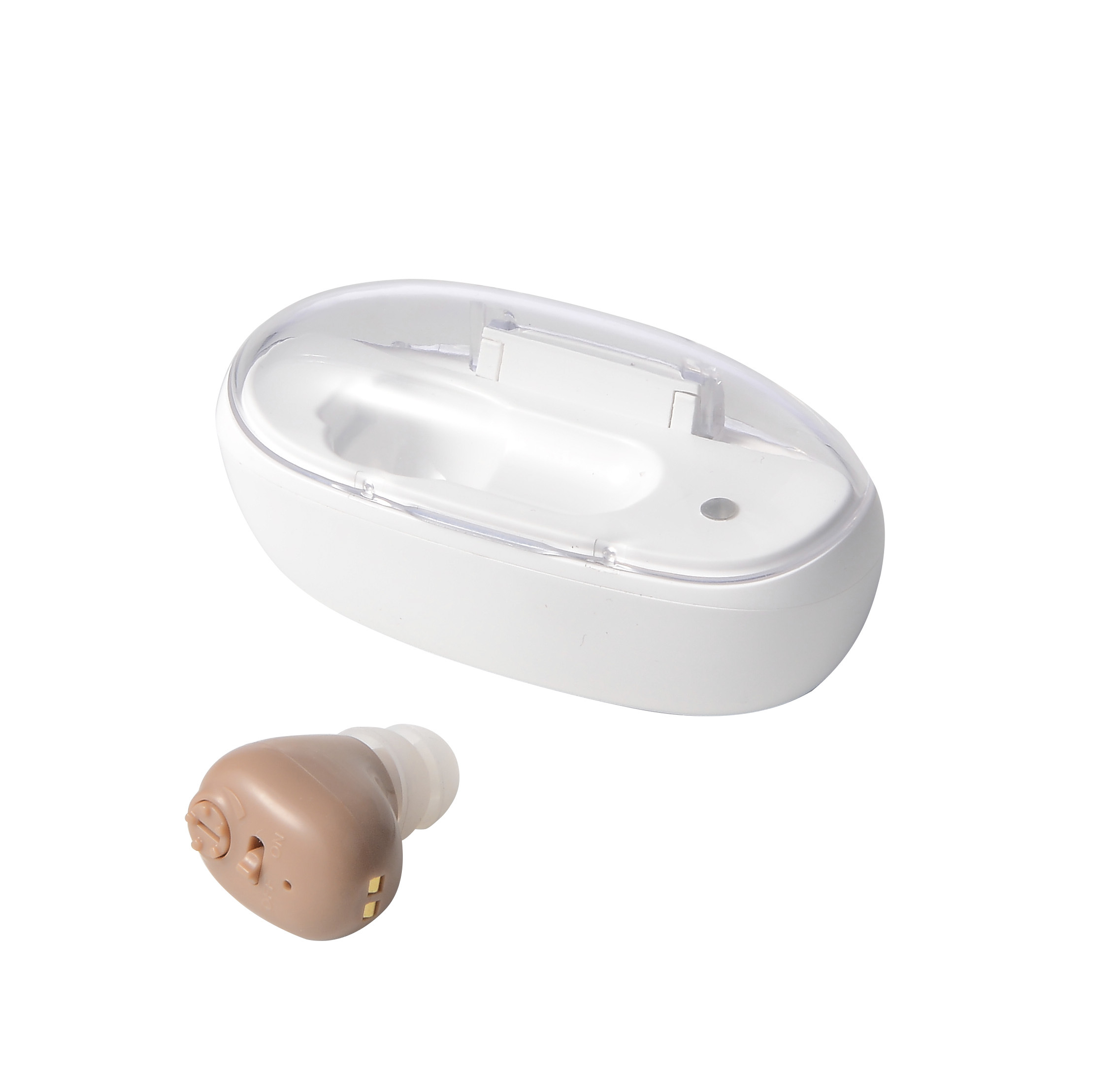 Powerful Battery In Ear Rechargeable Hearing Aids For Seniors Elderly with Hearing Loss by Simple Controls Adjustable Volume and Power Switch