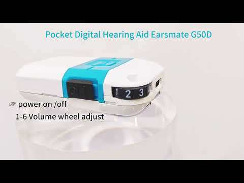 Best Digital Pocket Hearing Aid for Seniors Severe Hearing Loss, Noise Cancelling Hearing Amplifier with Adjustable Volume & Digital Trimmer, AA Battery Powered Up to 30 Days
