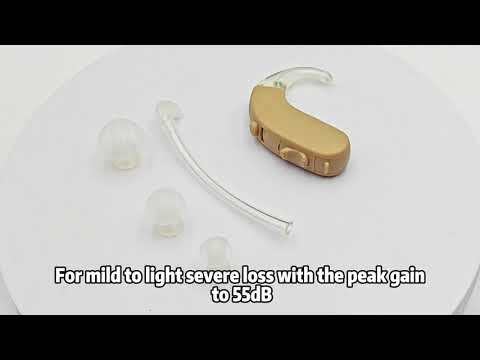 BTE Hearing Aid for Seniors - Behind the Ear Sound Amplifier with MPO & NH Digital Trimmer, Adjustable Volume, Preset Program Mode Switch for Hearing Loss Assist