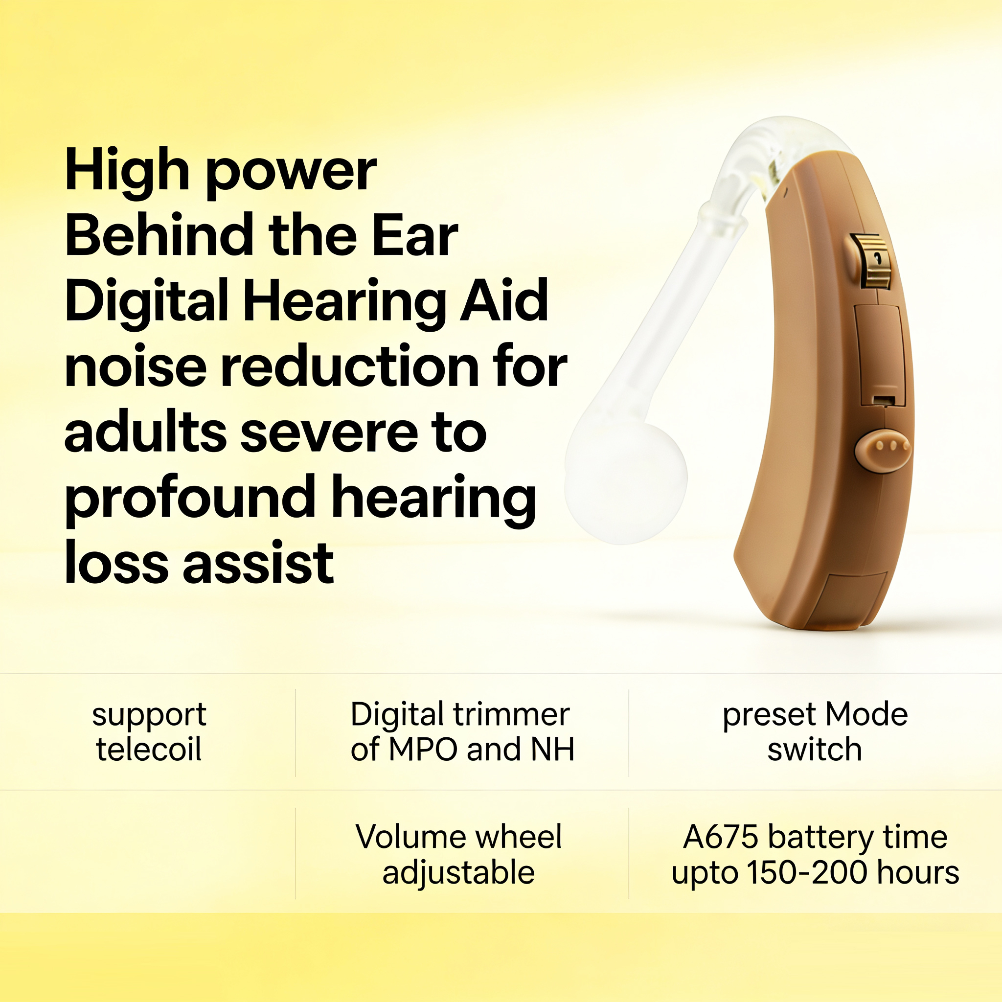Hearing Aid for profound hearing loss