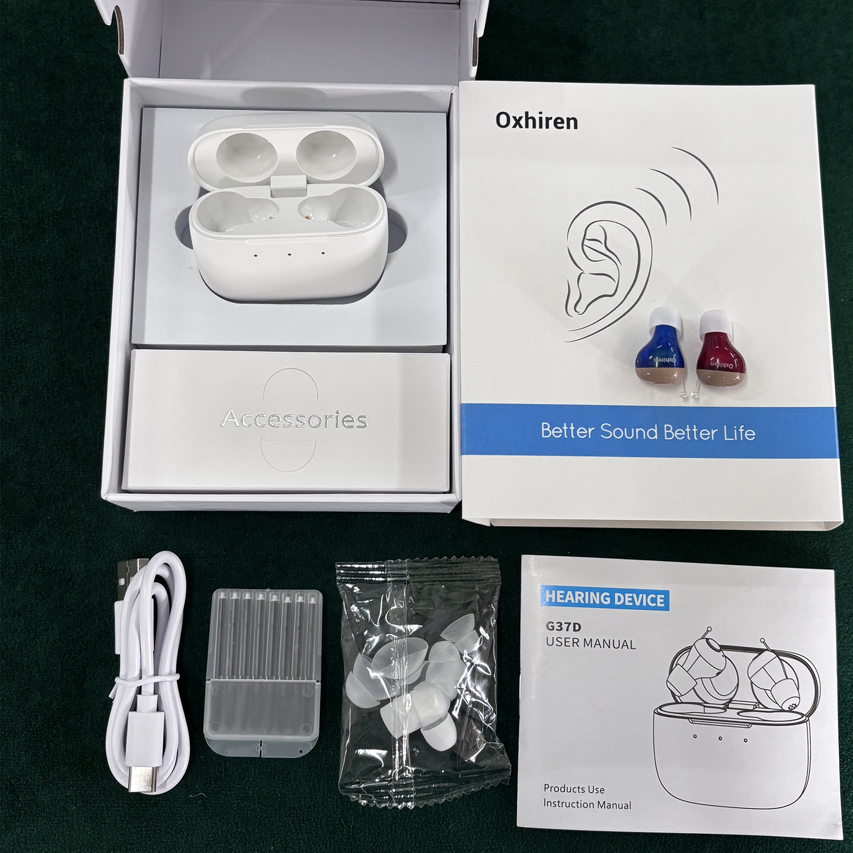 Buy Rechargeable Invisible OTC Hearing Aids Oxhiren G37D Online For Deaf Assist