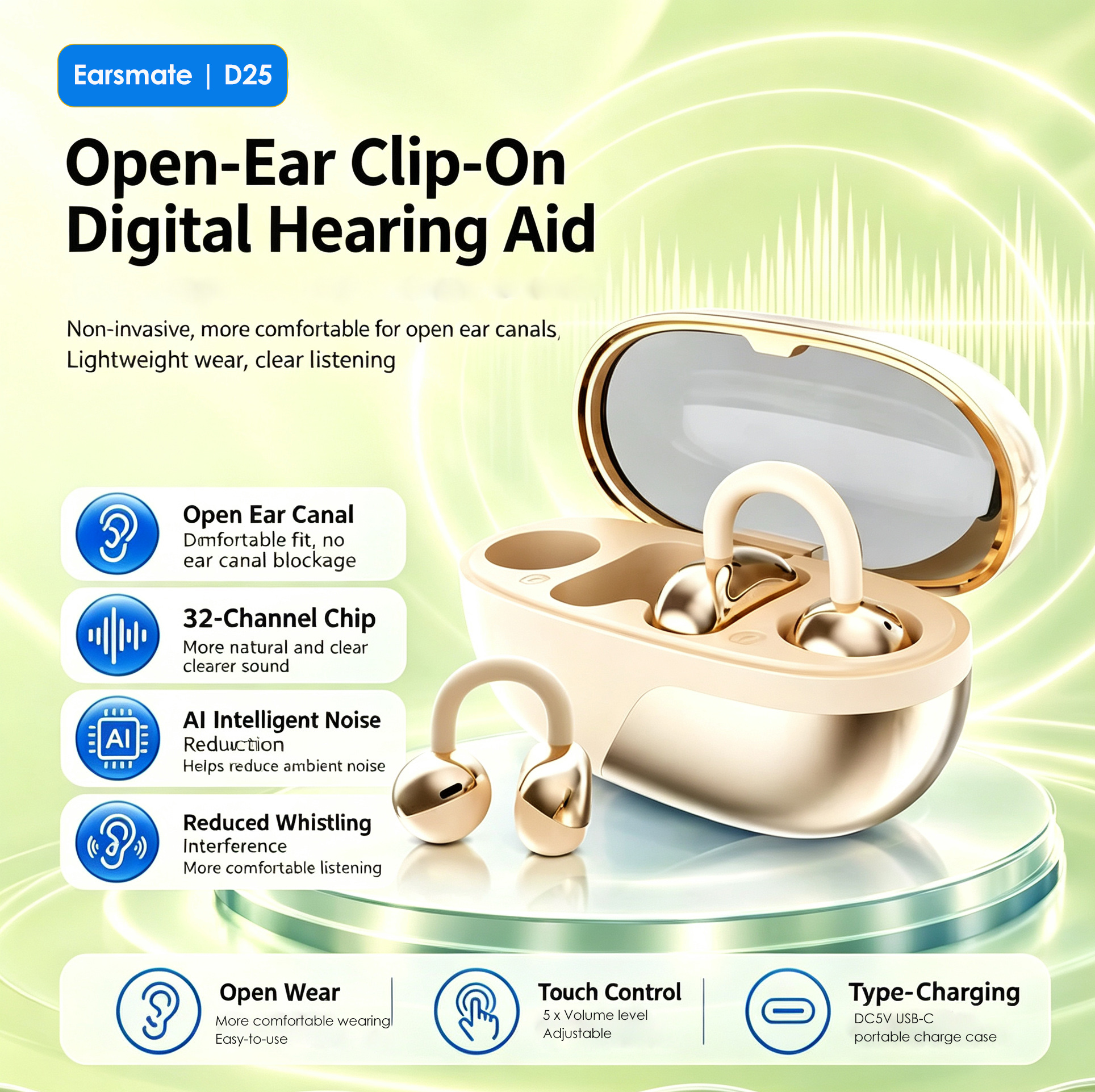 clip on hearing aids