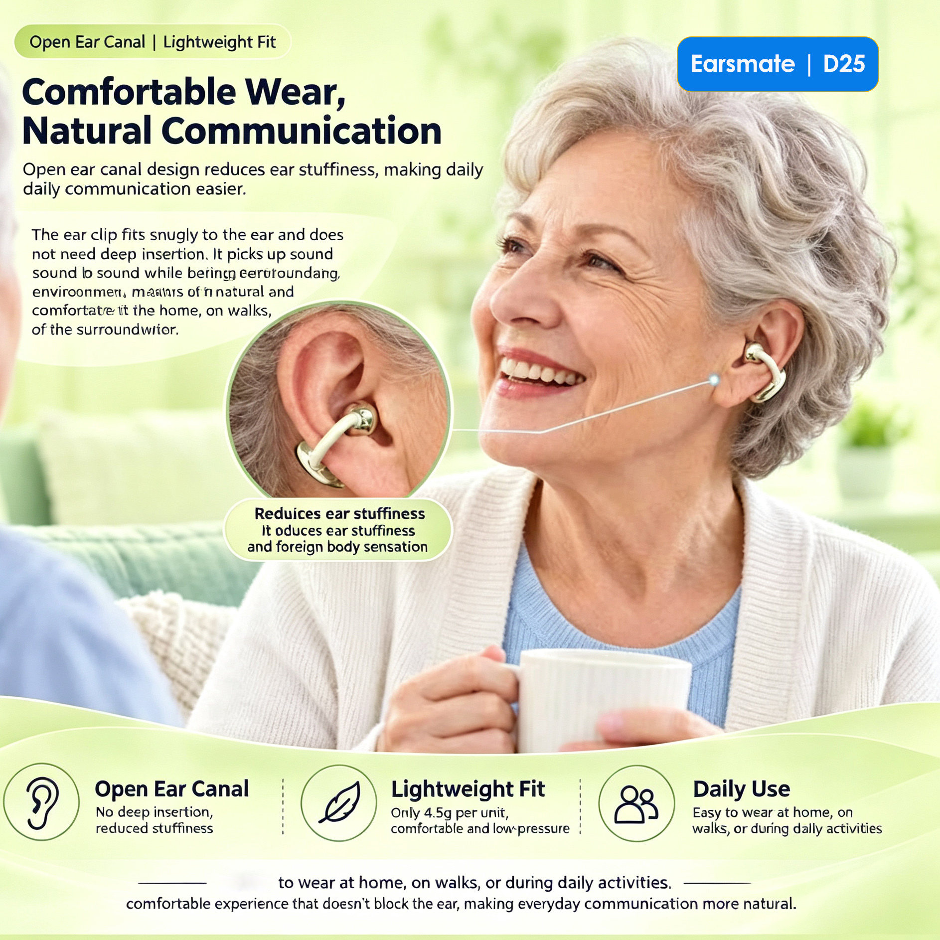 open ear clip on hearing aids