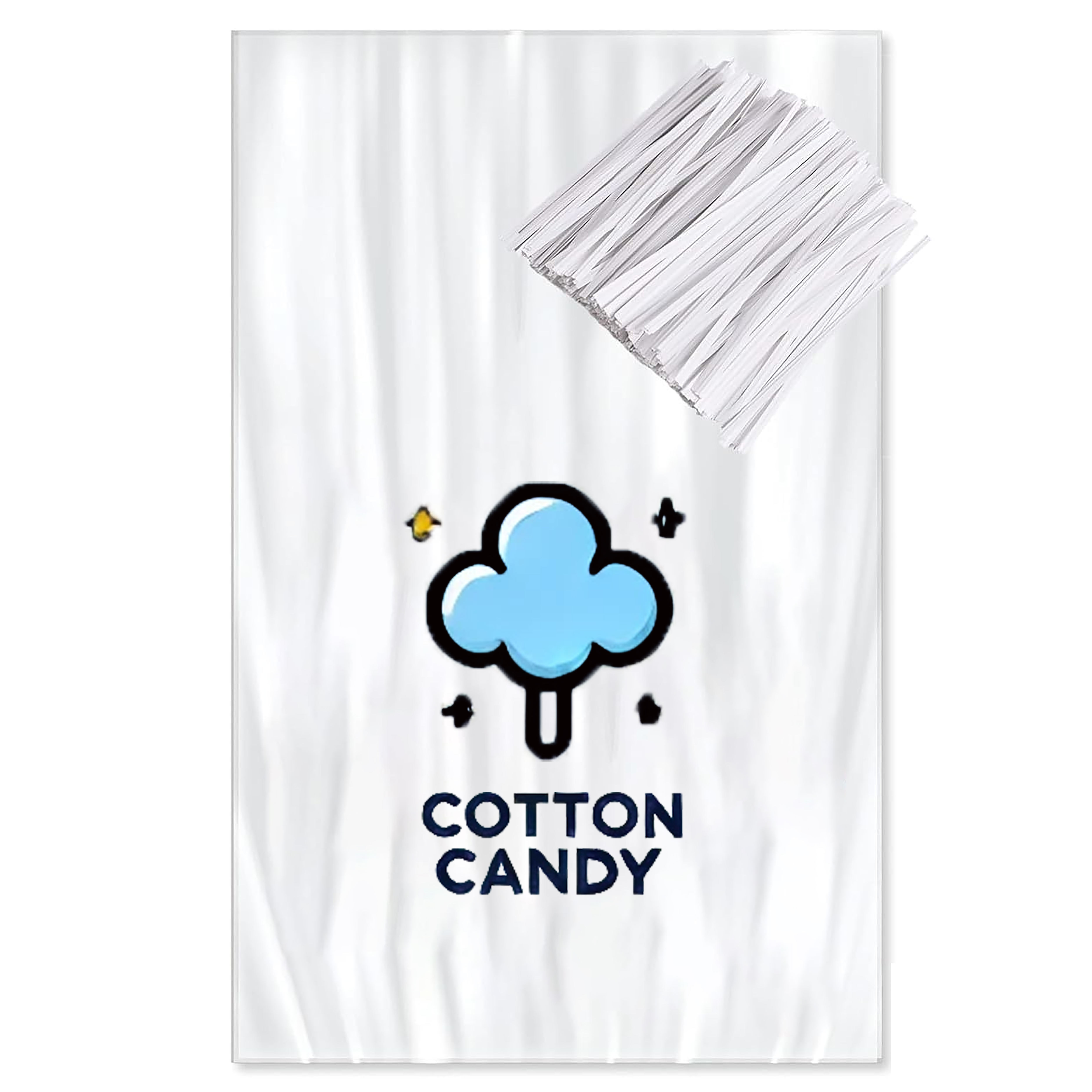 Custom Printed Cotton Candy Bags 10" x 16", 1 Mil Clear Logo Candy Packaging Bags,Anhui Province Tianle Plastic Co.,Ltd ,Custom Printed Cotton Candy Bags 10x16 Clear 1 Mil Logo Packaging Bags