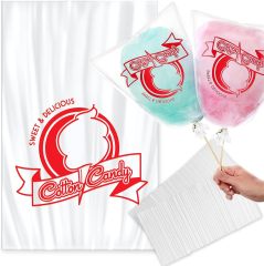Cotton Candy Bags 8" x 12" 0.8 Mil Clear Treat Bags for Retail & Supermarket Packaging,Anhui Province Tianle Plastic Co.,Ltd ,8x12 Clear Cotton Candy Bags 0.8 Mil Retail Candy Packaging Bags