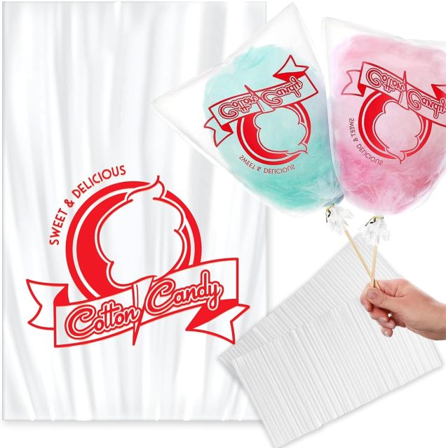 Cotton Candy Bags 8" x 12" 0.8 Mil Clear Treat Bags for Retail & Supermarket Packaging,Anhui Province Tianle Plastic Co.,Ltd ,8x12 Clear Cotton Candy Bags 0.8 Mil Retail Candy Packaging Bags