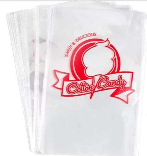 Cotton Candy Bags 8" x 12" 0.8 Mil Clear Treat Bags for Retail & Supermarket Packaging,Anhui Province Tianle Plastic Co.,Ltd ,8x12 Clear Cotton Candy Bags 0.8 Mil Retail Candy Packaging Bags