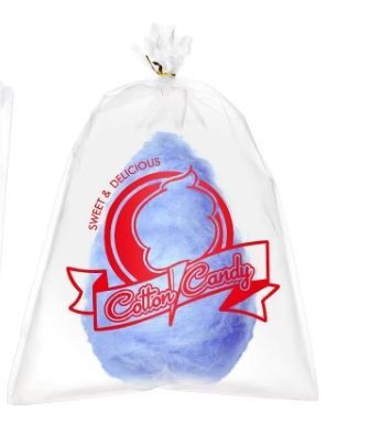 Large Cotton Candy Bags 12" x 20", 1.2 Mil Heavy Duty Clear Bags for Parties & Events,Anhui Province Tianle Plastic Co.,Ltd ,12x20 Large Cotton Candy Bags Heavy Duty 1.2 Mil Clear Plastic Bags