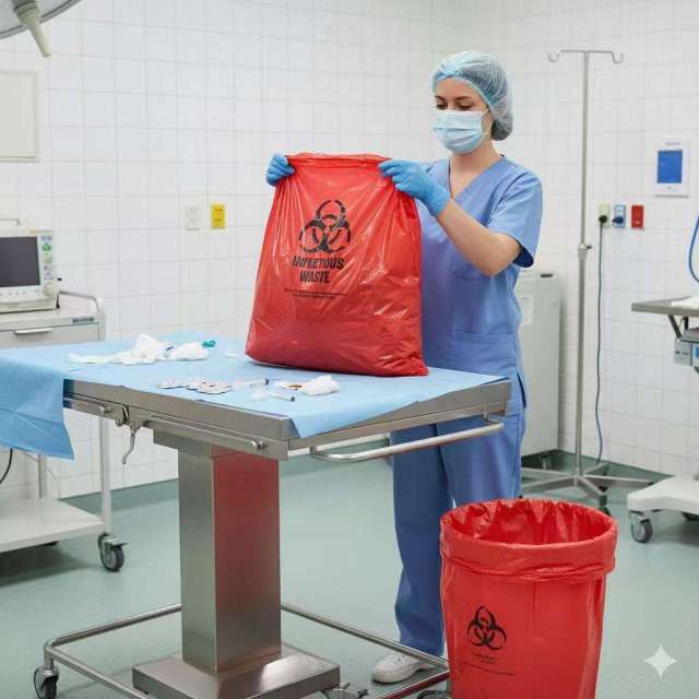 31" x 39" Red Biohazard Bags - 33 Gallon OSHA Compliant Infectious Waste Liners,Anhui Province Tianle Plastic Co.,Ltd ,Wholesale 31x39 Biohazard Bags | OSHA Compliant Red & Yellow Liners