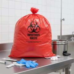 Compact Biohazard Disposal Bags for Lab Benchtop Use - High Puncture Resistance for Safe Handling of Sharps and Small Clinical Waste,Anhui Province Tianle Plastic Co.,Ltd ,Compact Benchtop Biohazard Disposal Bags | Safe Laboratory Clinical Waste Pouches