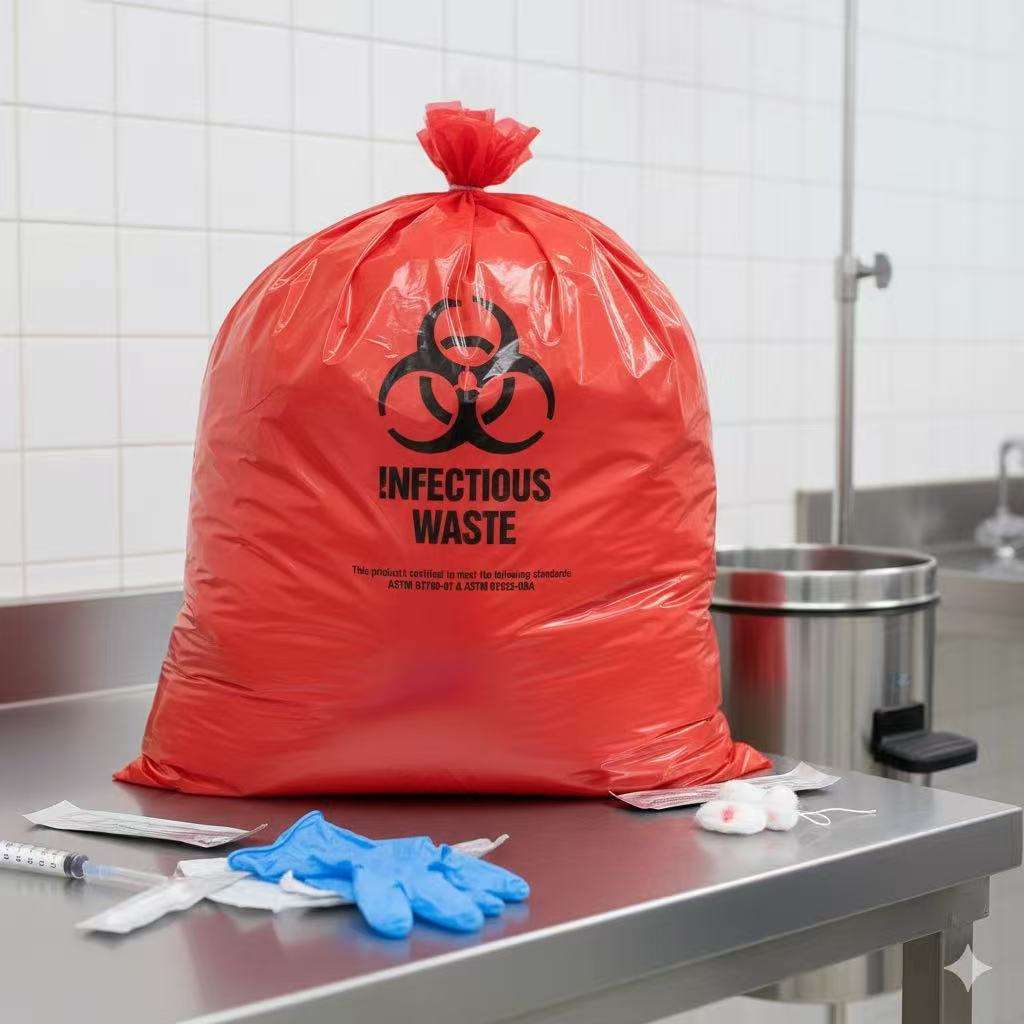 24" x 24" Autoclavable Biohazard Bags - High Temp Resistant Waste Liners,Anhui Province Tianle Plastic Co.,Ltd ,24x24 Square Biohazard Bags | Autoclavable & Leak-Proof Liners